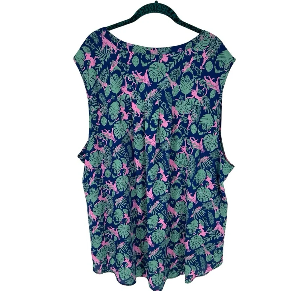 Torrid x Disney The Jungle Book Georgette All Over Print Sleeveless Blouse Tank - Picture 7 of 11